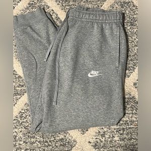 Mens Nike Gym Athletic Club Jogger Fleece Pants Sweatpants Gray Sz Large